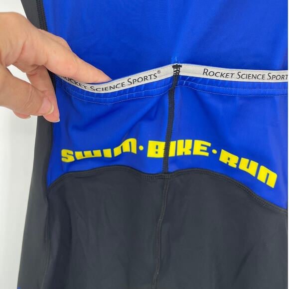 Playtri Rocket Science Triathlon Womens Suit Sz M Cycling Swim Bike Oceanside - Picture 8 of 11